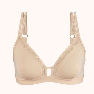 set of 2  Lively Mesh Trim Bralette unpadded. Toasted almond set of 2